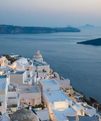 Σαντορίνη ηλιοβασίλεμα θέα