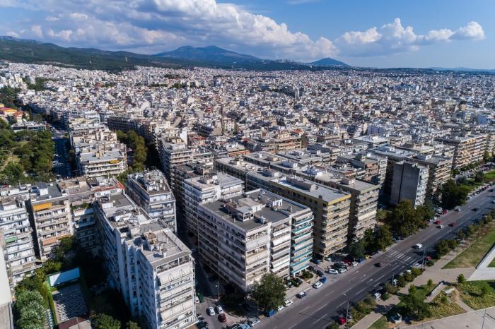 Αεροφωτογραφία πολυκατοικιών Θεσσαλονίκης Θεσσαλονίκη πολυκατοικίες άποψη