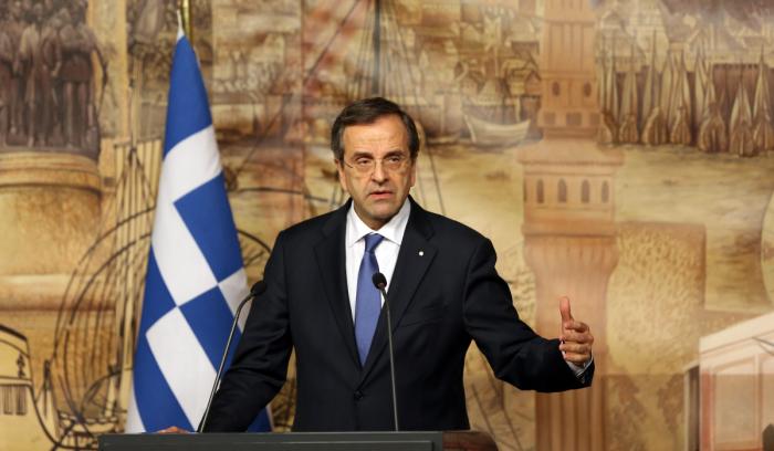 Αντώνης Σαμαράς σχολιάζει εξωτερική πολιτική Αντώνης Σαμαράς σε ομιλία τύπου