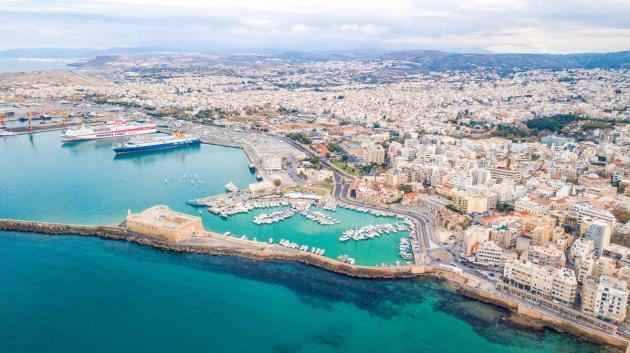 Ηράκλειο αεροφωτογραφία λιμανιού