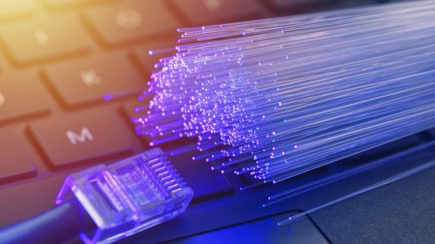 Οπτική ίνα πληκτρολόγιο διαδίκτυο