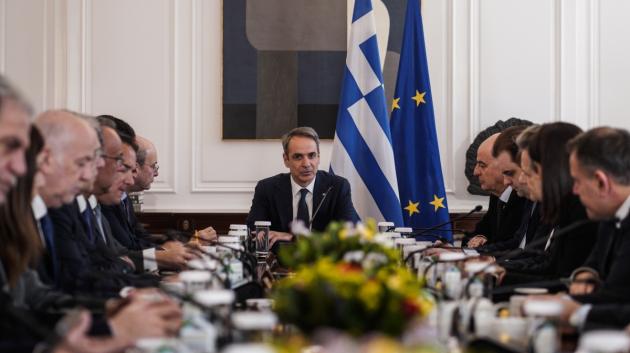 Κυριάκος Μητσοτάκης σε συνεδρίαση