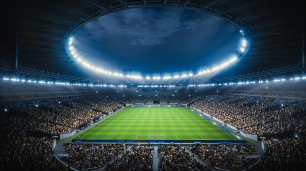 Ποδοσφαιρικό γήπεδο βράδυ