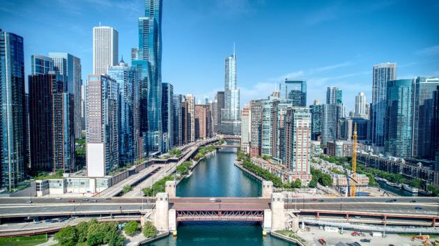 Σικάγο ουρανοξύστες ποτάμι
