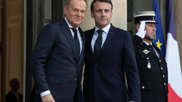 Εμμανουέλ Μακρόν και Ντόναλντ Τουσκ