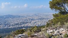 Υμηττός βουνό θέα Αθήνα