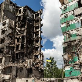 Κατεστραμμένο κτίριο Ουκρανία